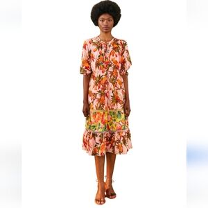 Farm Rio Mango Print Midi Dress